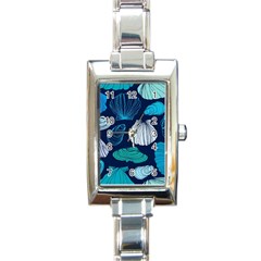 Mega Menu Seashells Rectangle Italian Charm Watch by Mariart