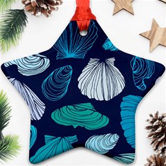 Mega Menu Seashells Ornament (star) by Mariart