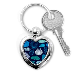 Mega Menu Seashells Key Chains (heart)  by Mariart