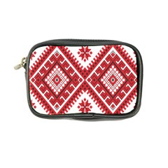 Model Traditional Draperie Line Red White Triangle Coin Purse by Mariart