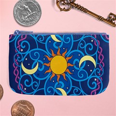 Sun Moon Star Space Vector Clipart Large Coin Purse by Mariart