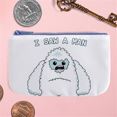 Yeti - I Saw A Man Large Coin Purse by Valentinaart