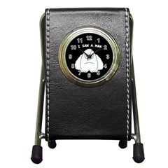 Yeti - I Saw A Man Pen Holder Desk Clocks by Valentinaart