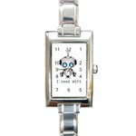 Cute Robot Rectangle Italian Charm Watch Front