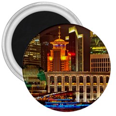 Shanghai Skyline Architecture 3  Magnets by BangZart