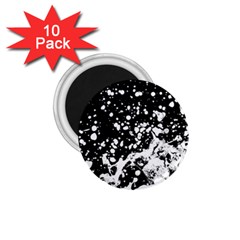 Black And White Splash Texture 1 75  Magnets (10 Pack)  by dflcprints