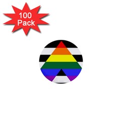 Straight Ally Flag 1  Mini Buttons (100 Pack)  by Valentinaart