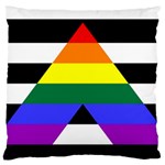 Straight Ally flag Large Cushion Case (One Side) Front