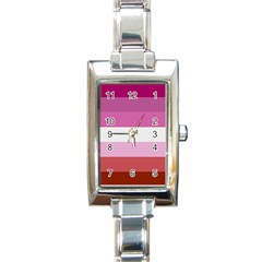 Lesbian Pride Flag Rectangle Italian Charm Watch by Valentinaart