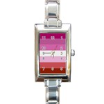 Lesbian Pride Flag Rectangle Italian Charm Watch Front