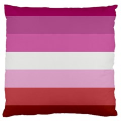 Lesbian Pride Flag Large Cushion Case (one Side) by Valentinaart