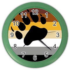 Bear Pride Flag Color Wall Clocks by Valentinaart