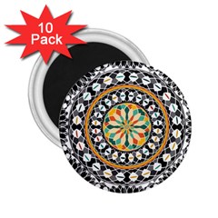 High Contrast Mandala 2 25  Magnets (10 Pack)  by linceazul