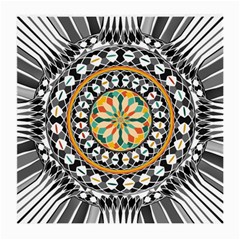 High Contrast Mandala Medium Glasses Cloth (2-side) by linceazul