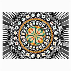 High Contrast Mandala Large Glasses Cloth (2-side) by linceazul