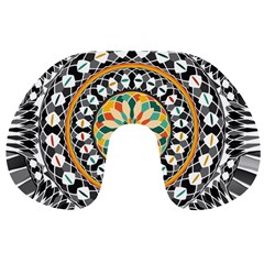 High Contrast Mandala Travel Neck Pillows by linceazul