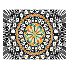 High Contrast Mandala Double Sided Flano Blanket (large)  by linceazul