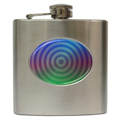 Blue Green Abstract Background Hip Flask (6 Oz) by Nexatart