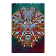 Surreal Lion Face Painting Shower Curtain 48  X 72  (small)  by GabriellaDavid