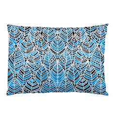 Blue Feathers  Pillow Case (two Sides) by GabriellaDavid