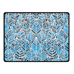 Blue Feathers  Double Sided Fleece Blanket (small)  by GabriellaDavid