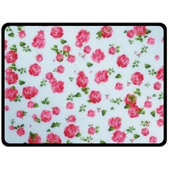 Lovely Roses  Double Sided Fleece Blanket (large)  by GabriellaDavid