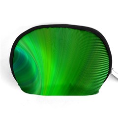 Green Background Abstract Color Accessory Pouches (medium)  by Nexatart