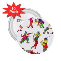 Golfers Athletes 2 25  Buttons (10 Pack)  by Nexatart