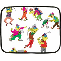 Golfers Athletes Double Sided Fleece Blanket (mini)  by Nexatart