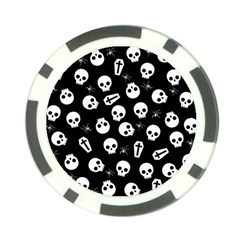 Skull, Spider And Chest  - Halloween Pattern Poker Chip Card Guard (10 Pack) by Valentinaart