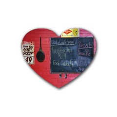 Country Store   Rubber Coaster (heart)  by norastpatrick