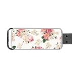 pink and white flowers  Portable USB Flash (Two Sides) Back