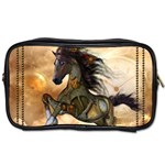 Steampunk, Wonderful Steampunk Horse With Clocks And Gears, Golden Design Toiletries Bags 2-Side Front