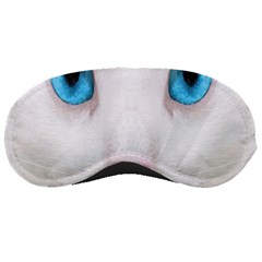 Beautiful White Face Cat Animals Blue Eye Sleeping Masks by Mariart