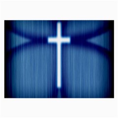 Blue Cross Christian Large Glasses Cloth by Mariart