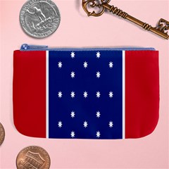 British American Flag Red Blue Star Large Coin Purse by Mariart