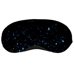 Blue Glowing Star Particle Random Motion Graphic Space Black Sleeping Masks by Mariart