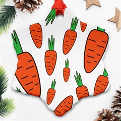 Fruit Vegetable Carrots Snowflake Ornament (two Sides) by Mariart