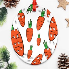 Fruit Vegetable Carrots Ornament (oval Filigree) by Mariart