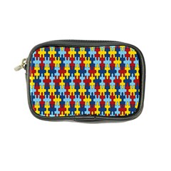 Fuzzle Red Blue Yellow Colorful Coin Purse by Mariart