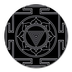 Kali Yantra Inverted Round Mousepads by Mariart