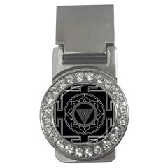 Kali Yantra Inverted Money Clips (cz)  by Mariart