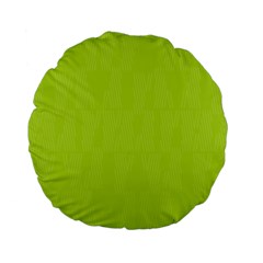 Line Green Standard 15  Premium Flano Round Cushions by Mariart