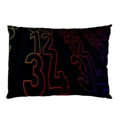 Neon Number Pillow Case by Mariart