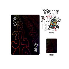 Neon Number Playing Cards 54 (mini)  by Mariart