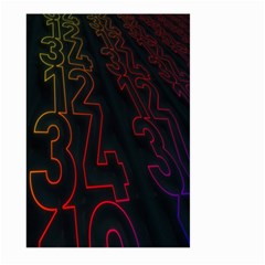 Neon Number Large Garden Flag (two Sides) by Mariart