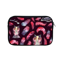 Boho Owl And Feather Pattern Apple Macbook Pro 13  Zipper Case by paulaoliveiradesign