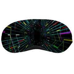 Colorful Geometric Electrical Line Block Grid Zooming Movement Sleeping Masks by Mariart