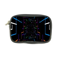 Seamless 3d Animation Digital Futuristic Tunnel Path Color Changing Geometric Electrical Line Zoomin Coin Purse by Mariart