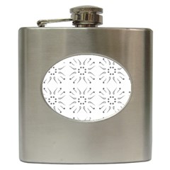 Squid Flower Floral Polka Dots Sunflower Hip Flask (6 Oz) by Mariart